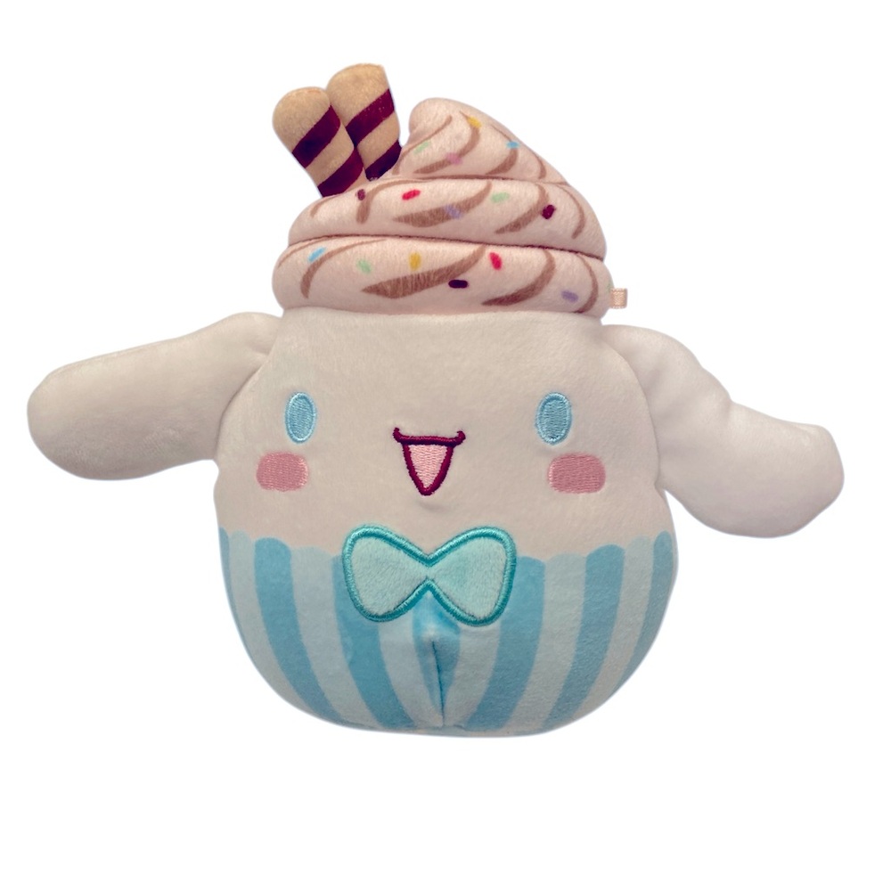 Original Squishmallows Cinnamon Roll Sanrio 7” Plush Whipped Cream Sprinkles Toy